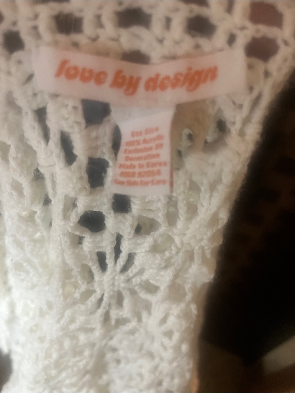Love By Design off white Crochet Open-Front Bolero Shrug - Picture 3 of 3